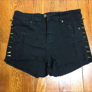 Forever 21 studded denim shorts